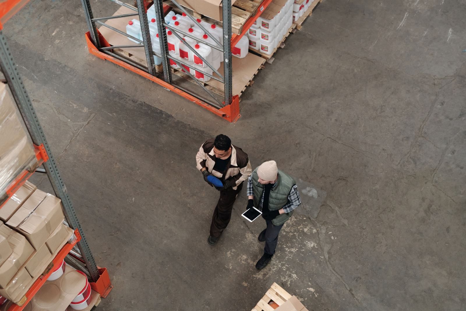 People checking